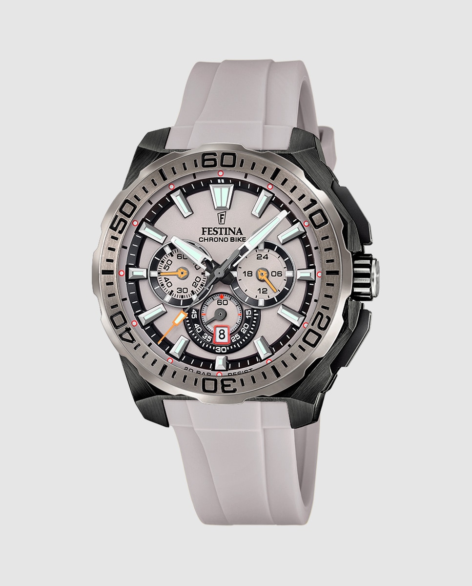 Relógio F20726/1 Chrono Bike de Borracha em Cinzento Cinzento-1
