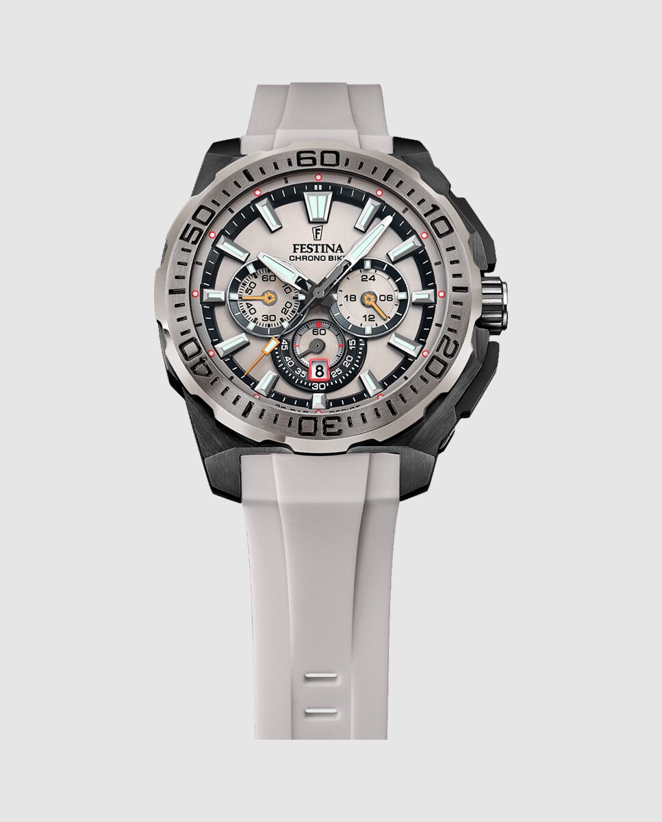 Relógio F20726/1 Chrono Bike de Borracha em Cinzento Cinzento-3