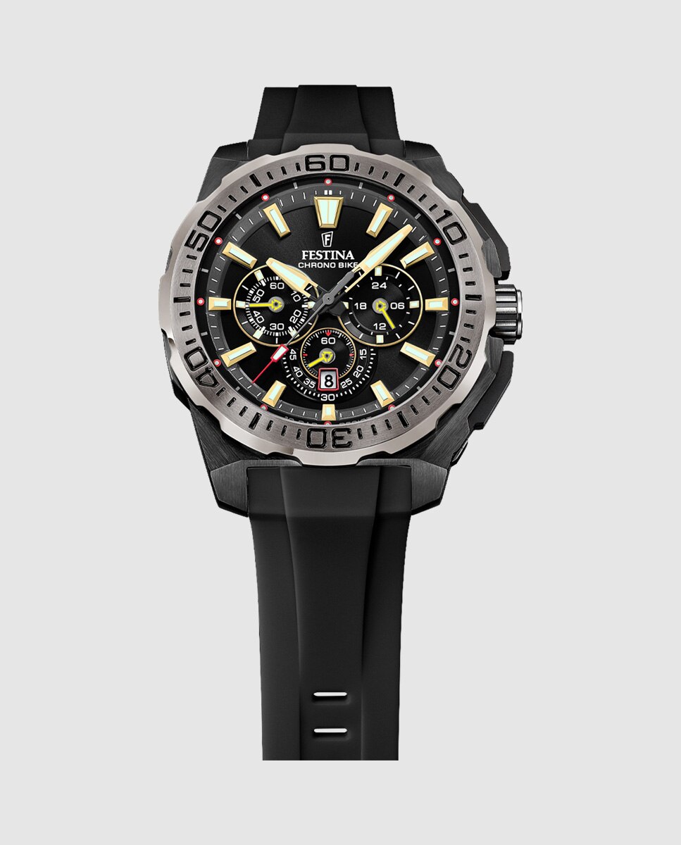 Relógio F20726/3 Chrono Bike de Borracha em Preto Preto-3