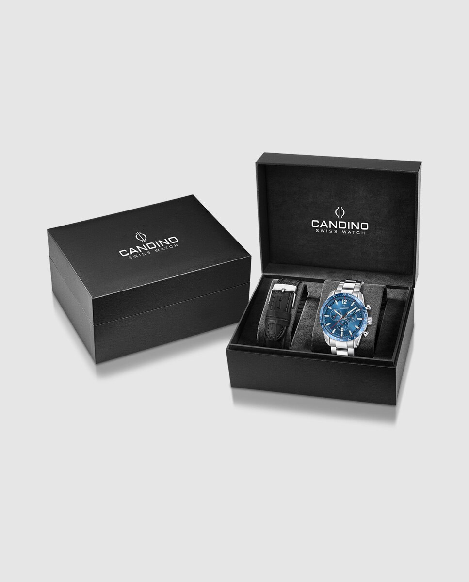 Relógio C4757/f Gents Chrono de Aço Prateado Prata-3