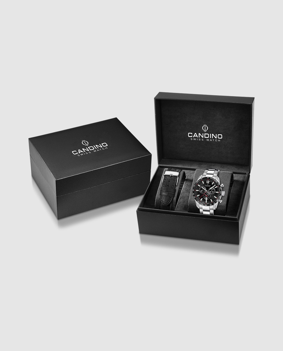 Relógio C4757/g Gents Chrono de Aço Prateado Prata-3