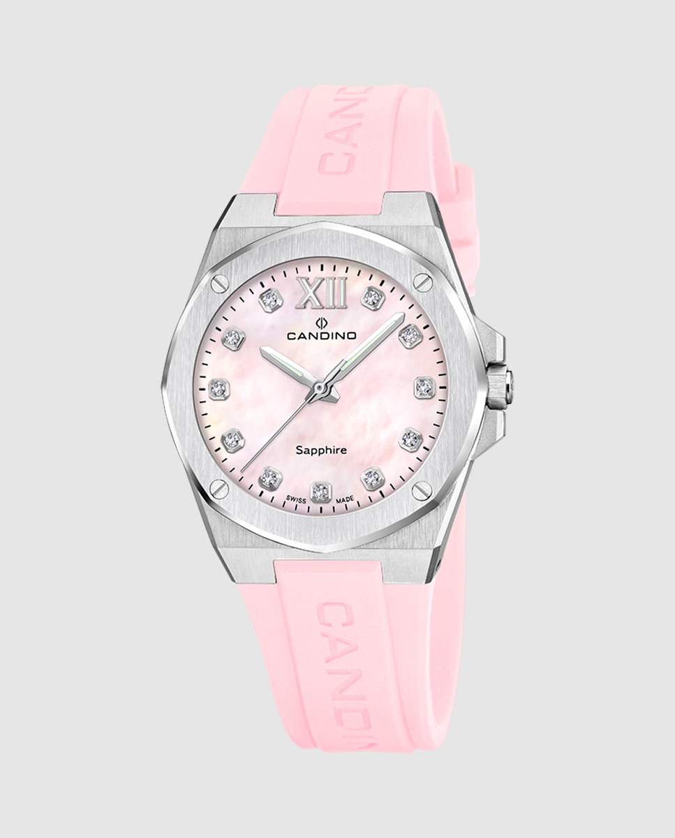 Relógio C4777/7 Lady Elegance de Borracha Rosa Rosa-1