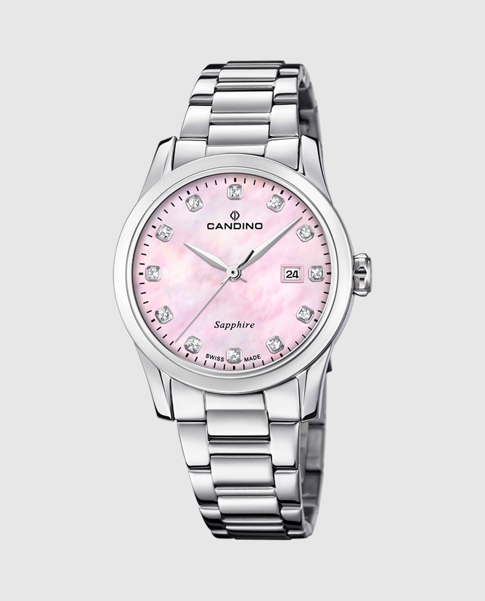 Relógio C4738 6 Classic Ladies de Aço Prateado Prata / Rosa-1