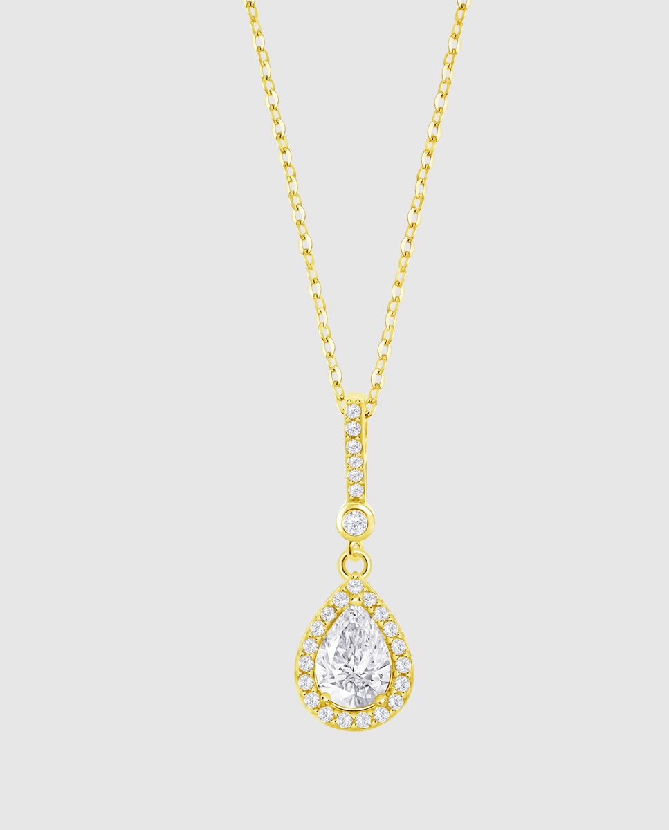 Colar Lotus Silver Lp1592-1/6 Glam de Prata com Acabamento Brilhante e Zircónios Branco-1