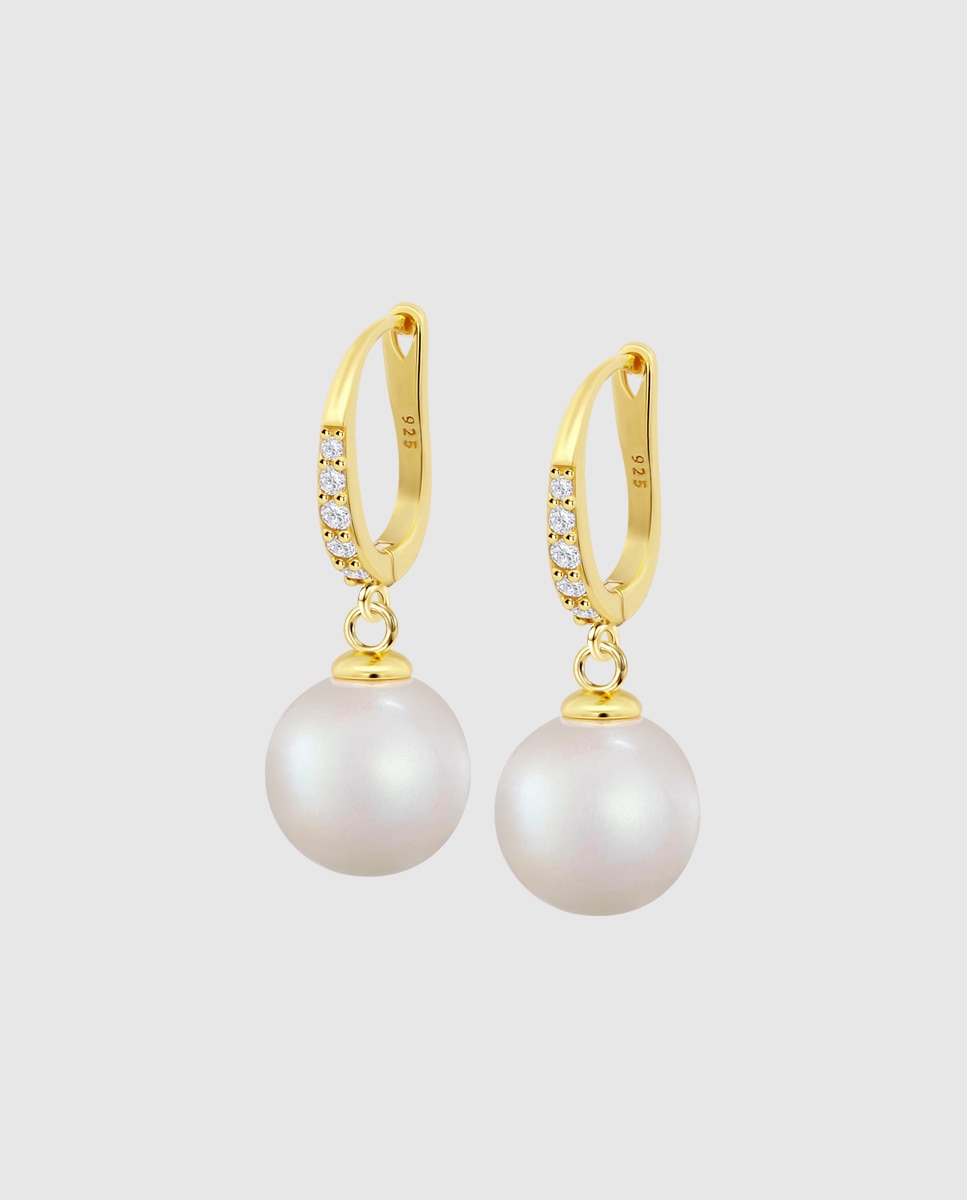 Brincos Lotus Silver Lp3318-4/2 Pearls de Prata com Acabamento Brilhante e Zircónios Branco-1