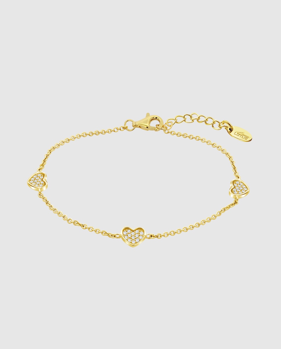 Pulseira Lotus Silver Lp3586-2/2 Moments de Prata com Acabamento Brilhante e Zirconita e Motivo Coração Branco-1