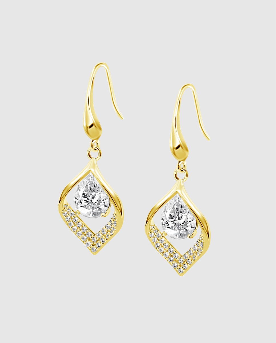 Brincos Lotus Silver Lp3711-4/5 Glam de Prata com Acabamento Brilhante e Zirconita Branco-1