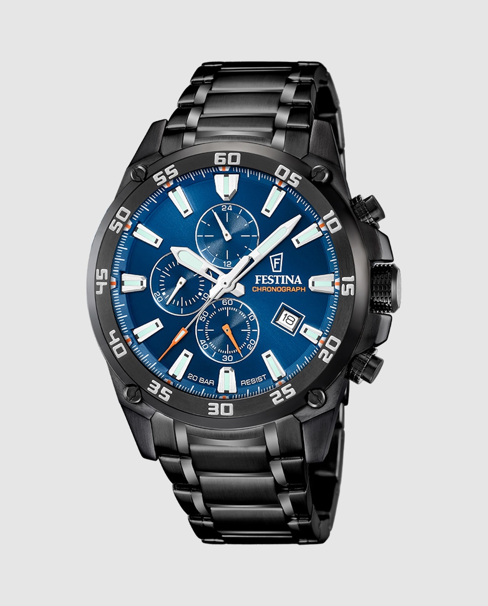 Relógio F20735/1 Timeless Chronograph de Aço em Preto Preto-1