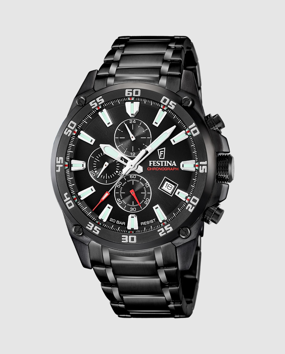 Relógio F20735/3 Timeless Chronograph de Aço em Preto Preto-1