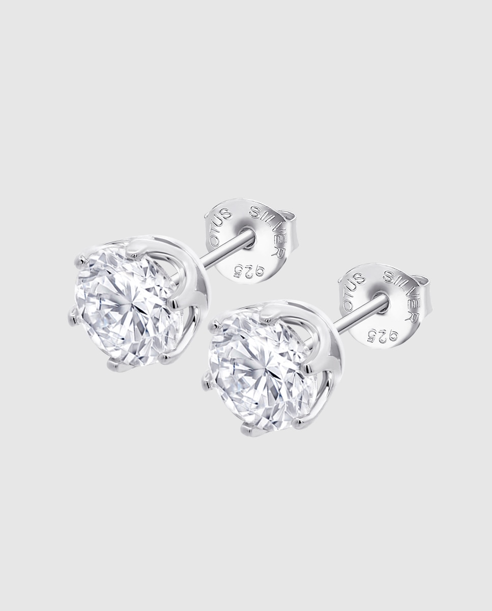 Brincos Lotus Silver Lp3716-4/2 Essentials de Prata com Acabamento Brilhante e Zircónias Branco-1