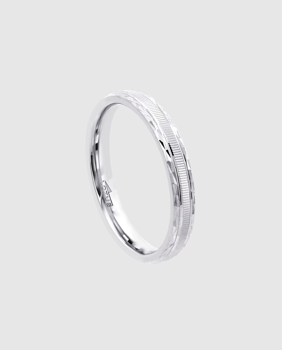 Anel Lotus Silver Lp3861-3 Love Ring de Prata com Acabamento Mate Prata-2