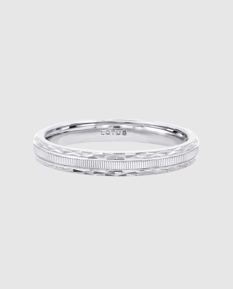 Anel Lotus Silver Lp3861-3 Love Ring de Prata com Acabamento Mate Prata-3