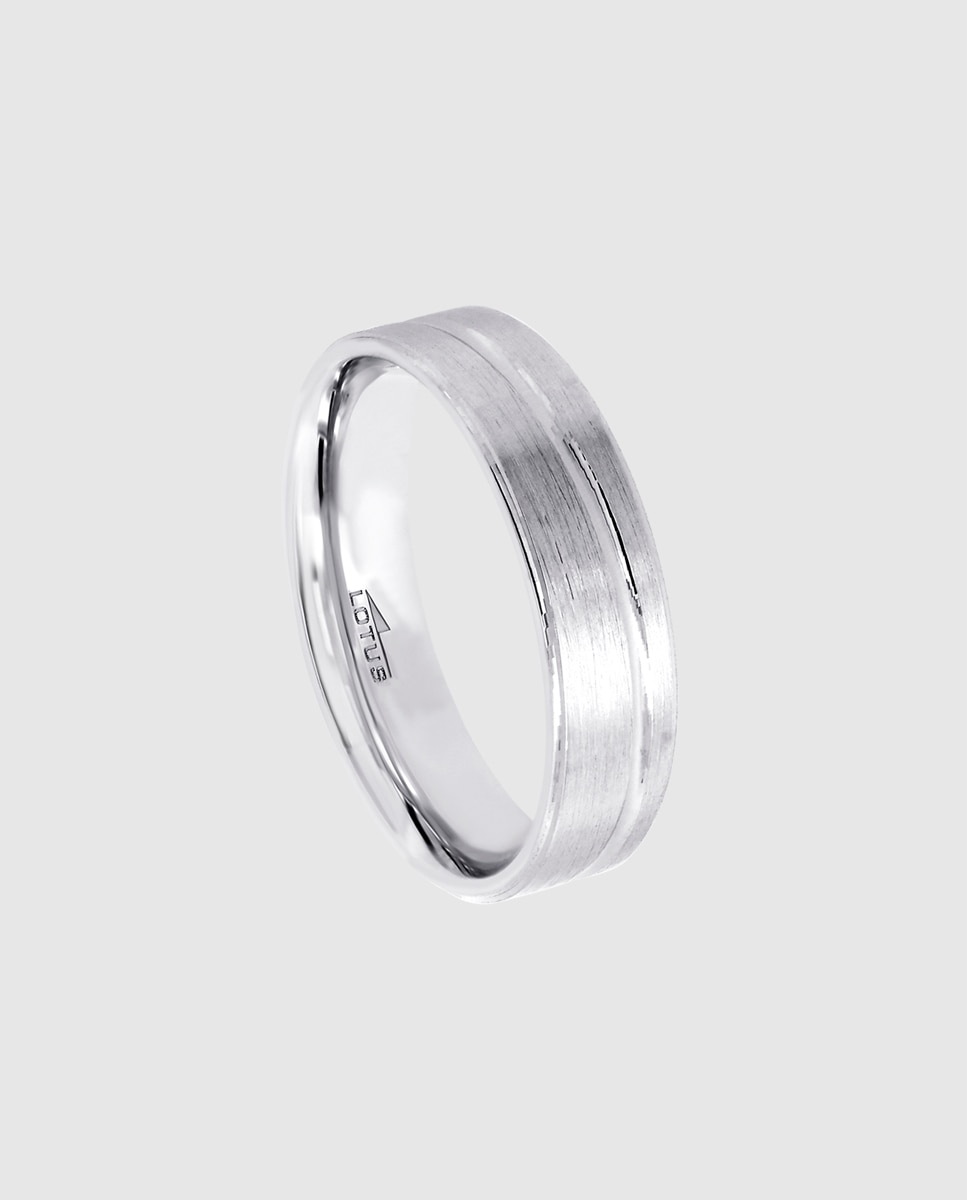 Anel Lotus Silver Lp3864-3 Love Ring de Prata com Acabamento Mate Prata-2