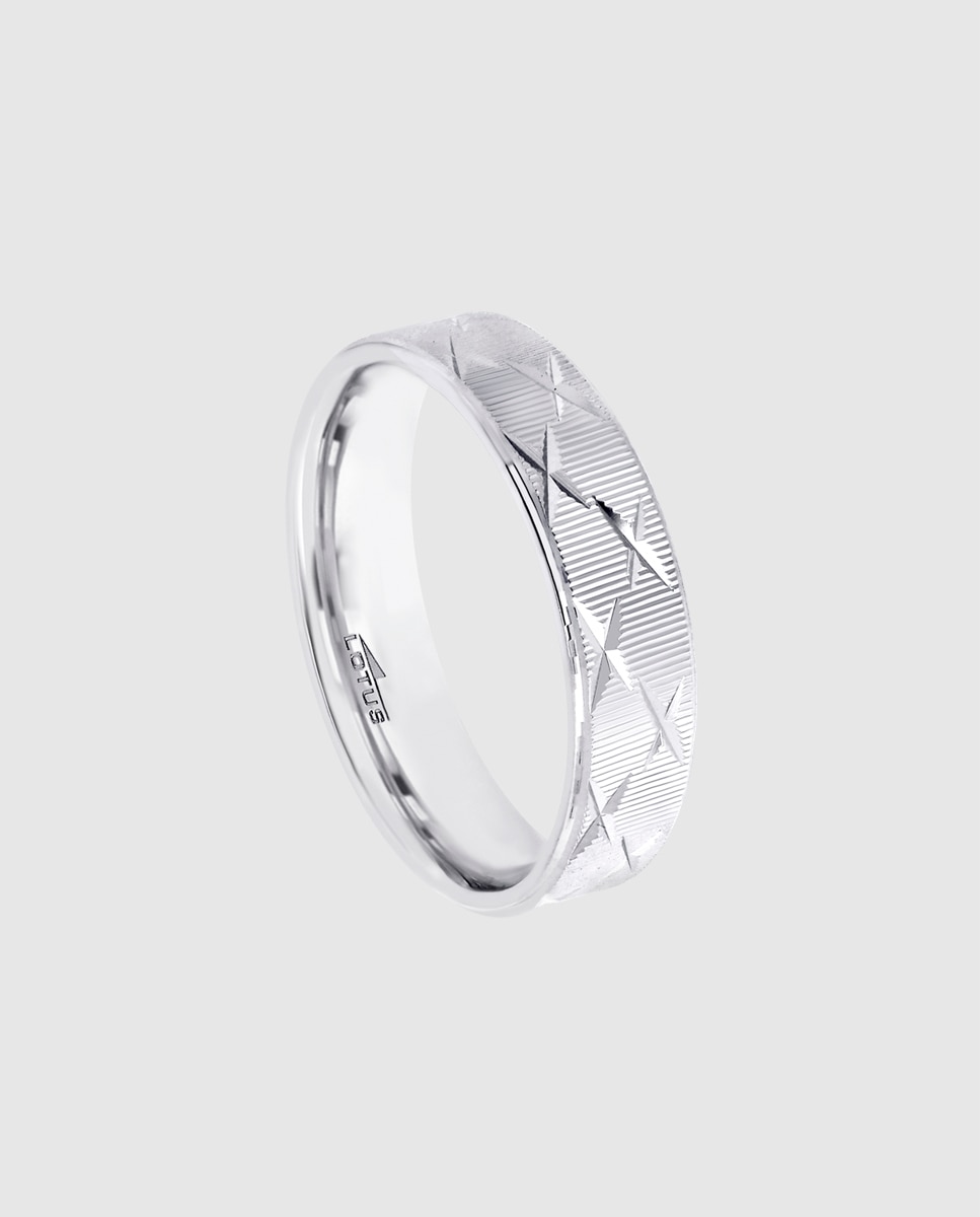 Anel Lotus Silver Lp3863-3 Love Ring de Prata com Acabamento Mate Prata-2