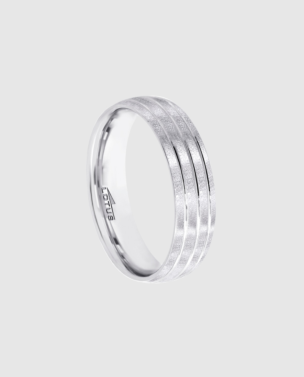 Anel Lotus Silver Lp3866-3 Love Ring de Prata com Acabamento Mate Prata-2