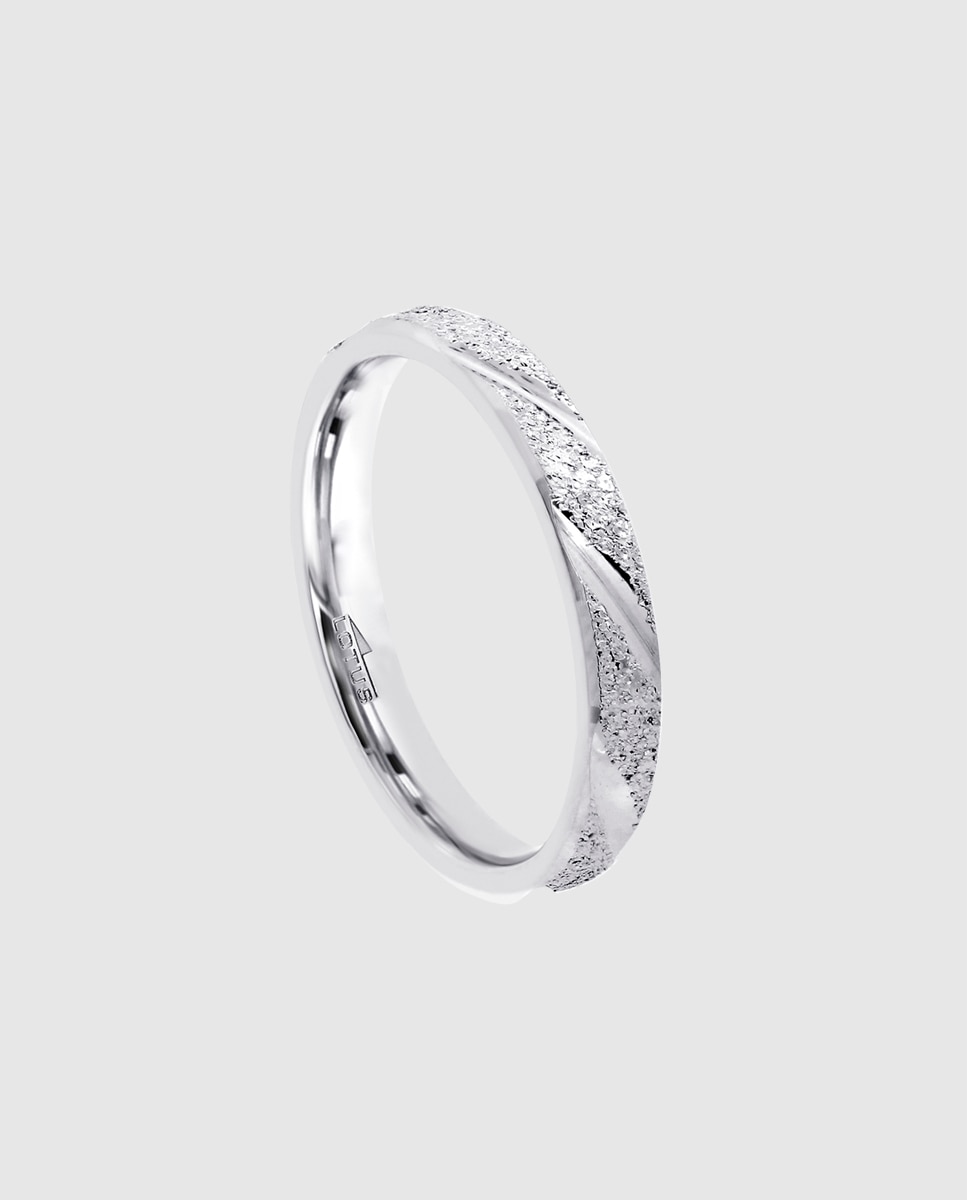 Anel Lotus Silver Lp3865-3 Love Ring de Prata com Acabamento Mate Prata-2