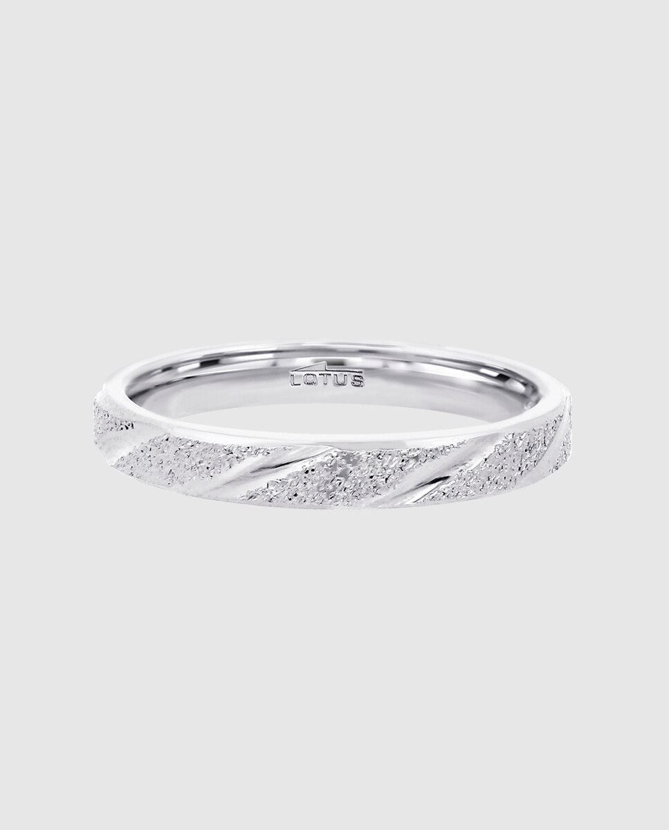 Anel Lotus Silver Lp3865-3 Love Ring de Prata com Acabamento Mate Prata-3