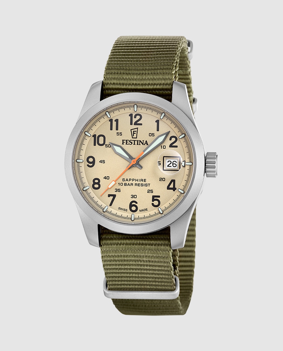 Relógio F20082/1 Field Watches de Têxtil em Verde Verde-1