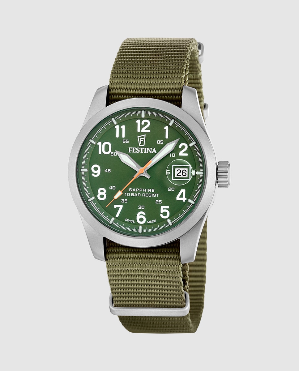 Relógio F20082/2 Field Watches de Têxtil em Verde Verde-1
