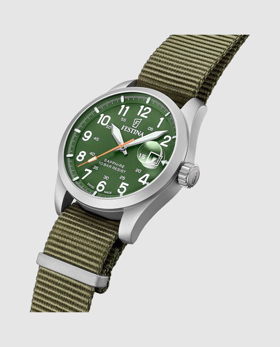 Relógio F20082/2 Field Watches de Têxtil em Verde Verde-2