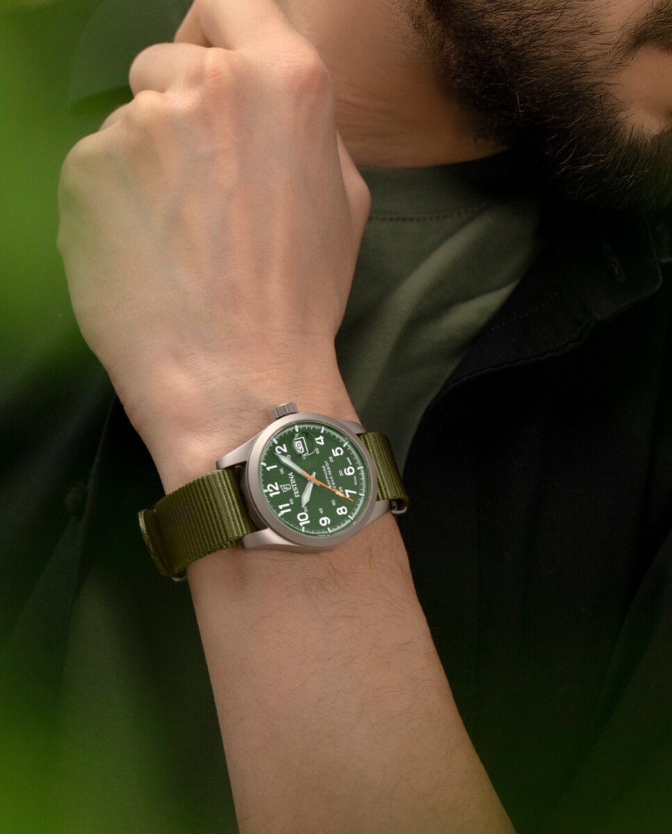 Relógio F20082/2 Field Watches de Têxtil em Verde Verde-6