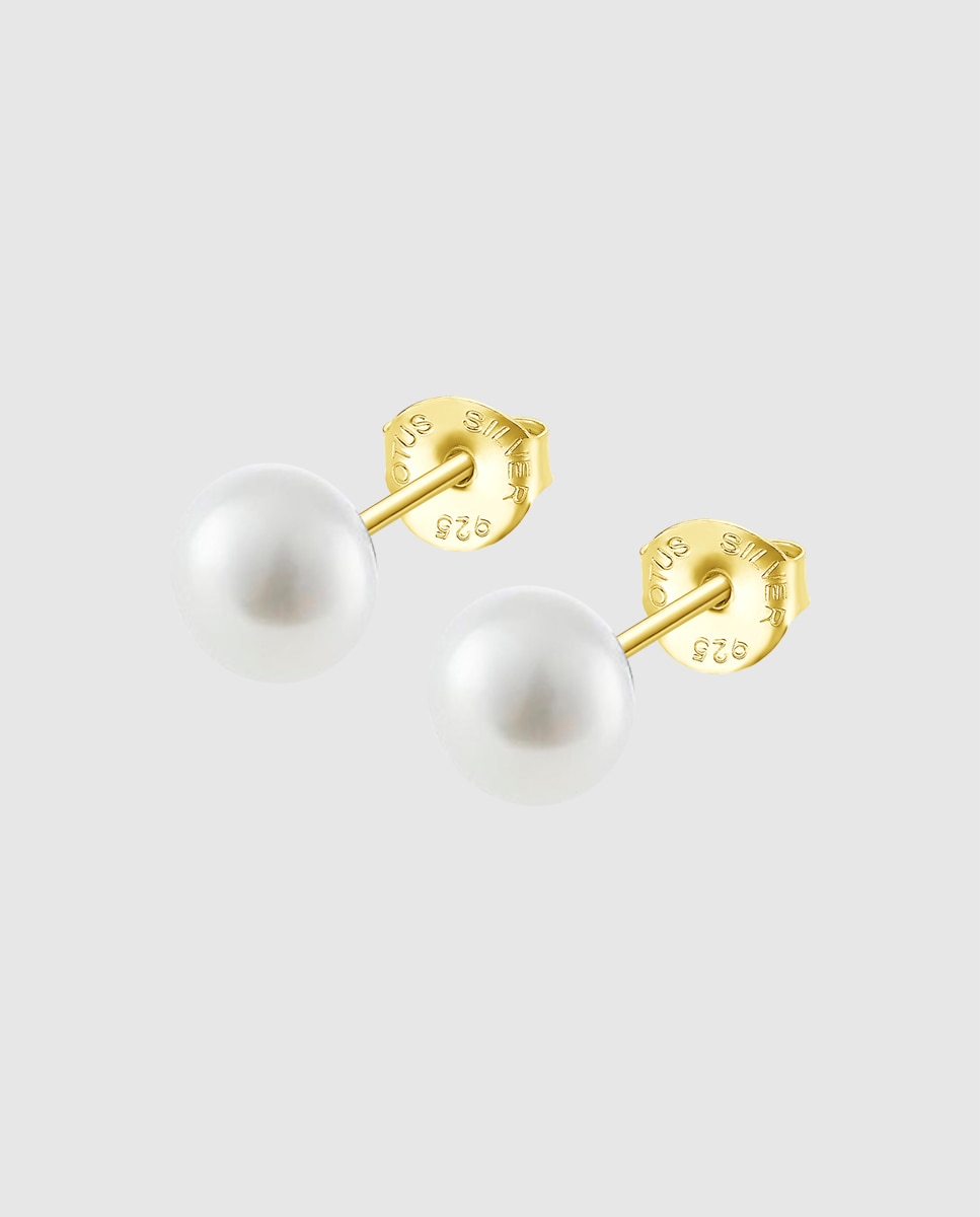 Brincos Lotus Silver Lp3858-4/3 Pearls de Prata com Acabamento Brilhante e Pérola Cultivada Branco-1