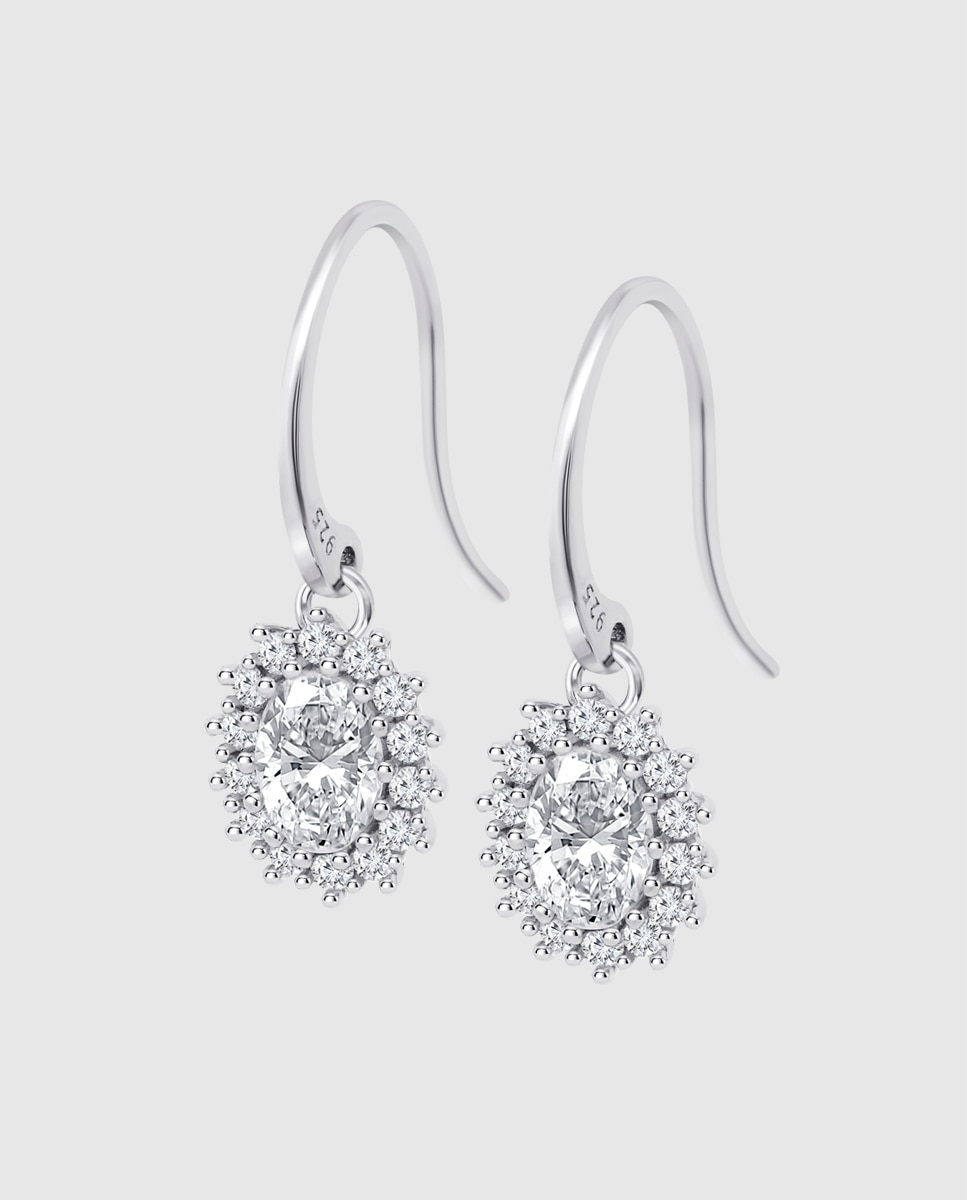 Brincos Lotus Silver Lp3459-4/10 Colors de Prata com Acabamento Brilhante e Zirconita Branco-1
