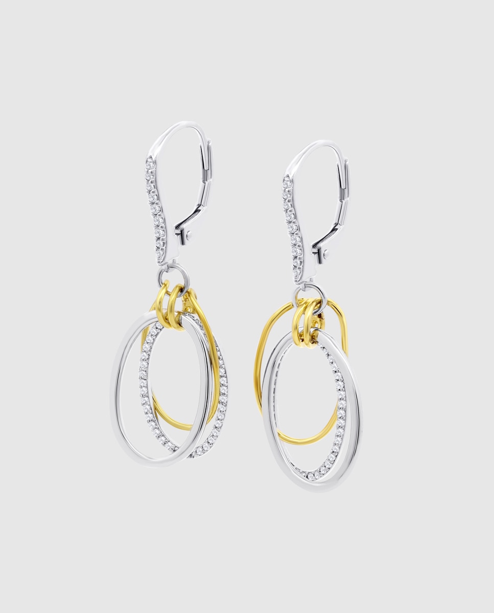 Brincos Lotus Silver Lp3885-4/2 Glam de Prata com Acabamento Brilhante e Zirconita Branco-1