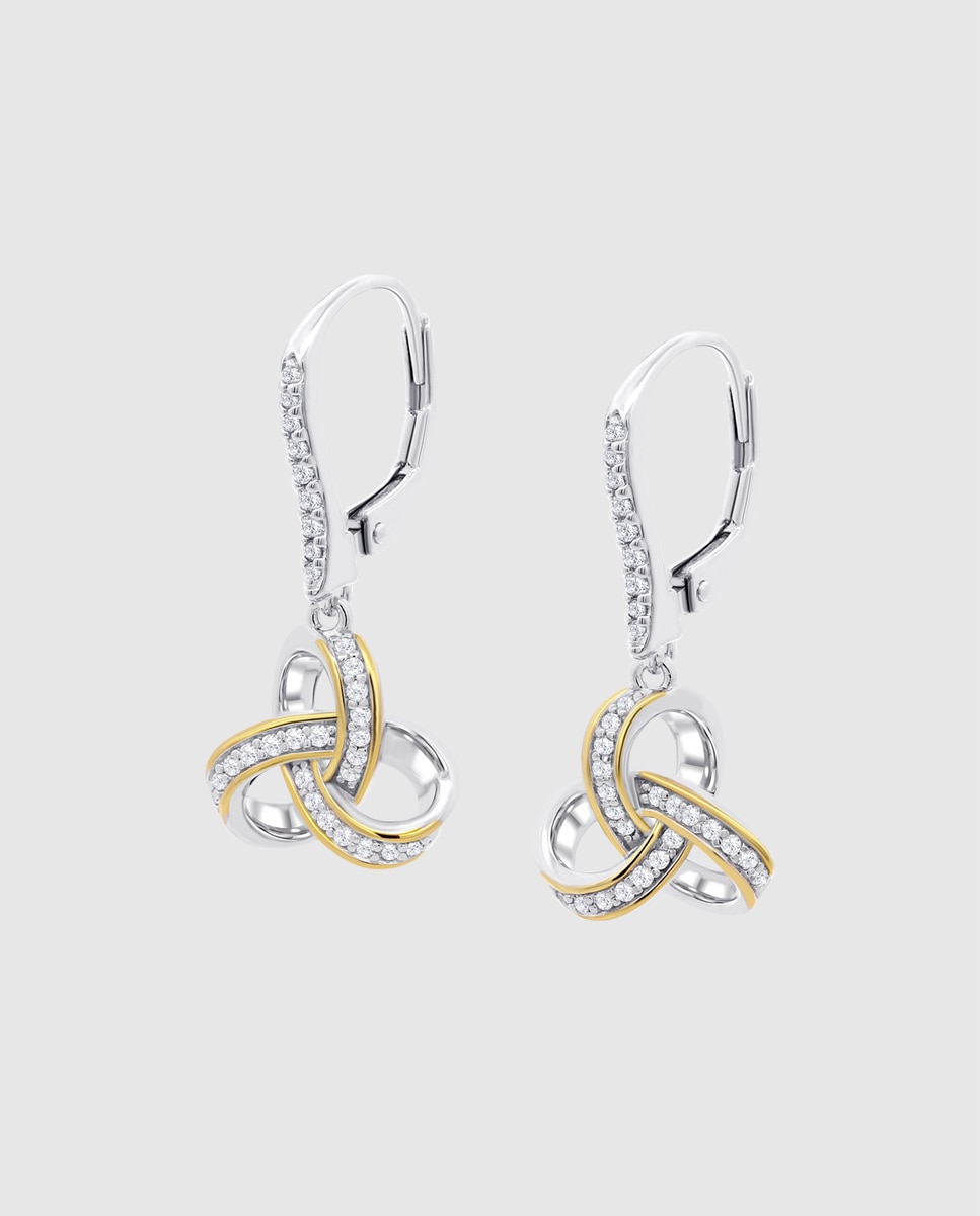 Brincos Lotus Silver Lp3888-4/1 Glam de Prata com Acabamento Brilhante e Zirconita Branco-1
