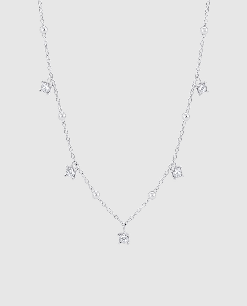 Colar Lotus Silver Lp3920-1/1 Essentials de Prata com Acabamento Brilhante Prateado-1