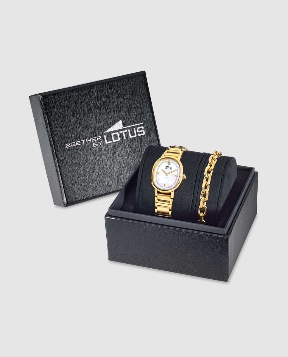 Relógio de Mulher 19013/1 2gether em Aço Dourado com Pulseira de Aço de Oferta Ouro-1