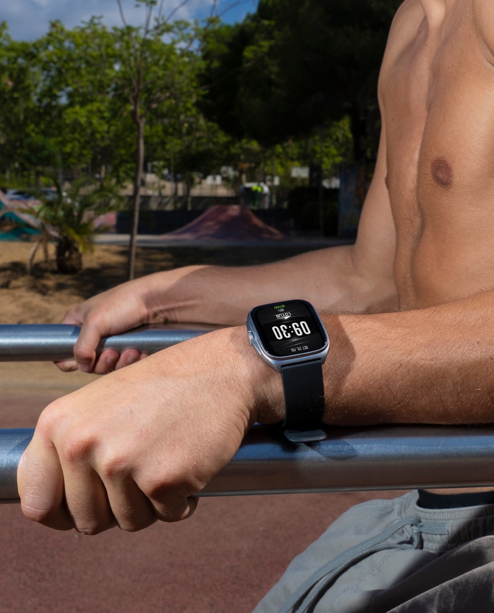 Smartwatch Unissexo 50210/1 Smartime 2nd Gen de Borracha em Preto Preto-3