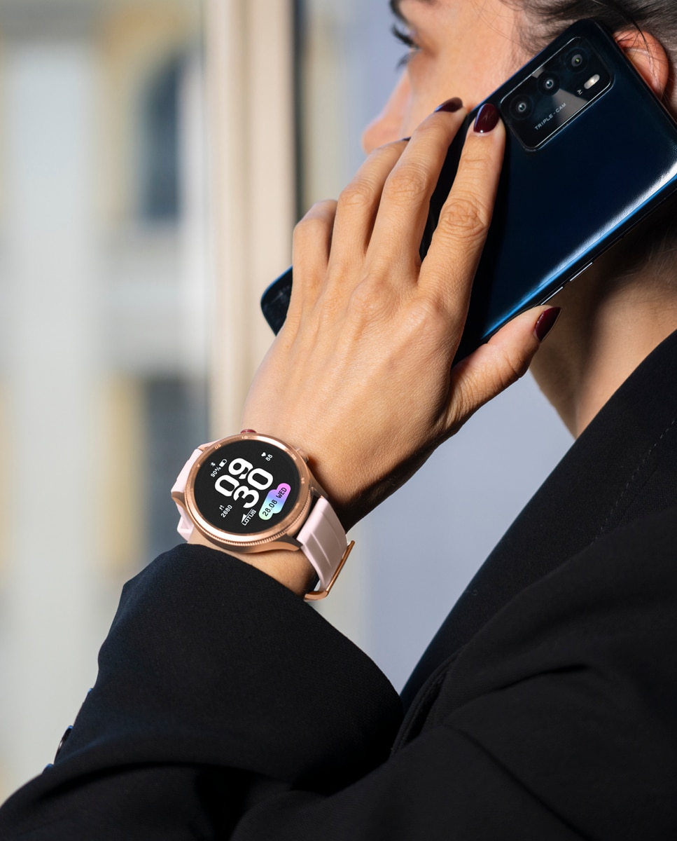 Relógio Smartwatch 50204/1 Smartime 2nd Gen de Borracha em Rosa Rosa-2