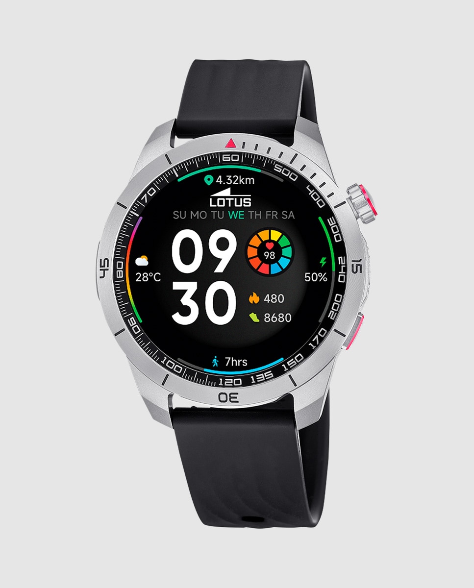 Relógio Smartwatch 50208/1 Smartime 2nd Gen de Borracha em Preto Preto-1