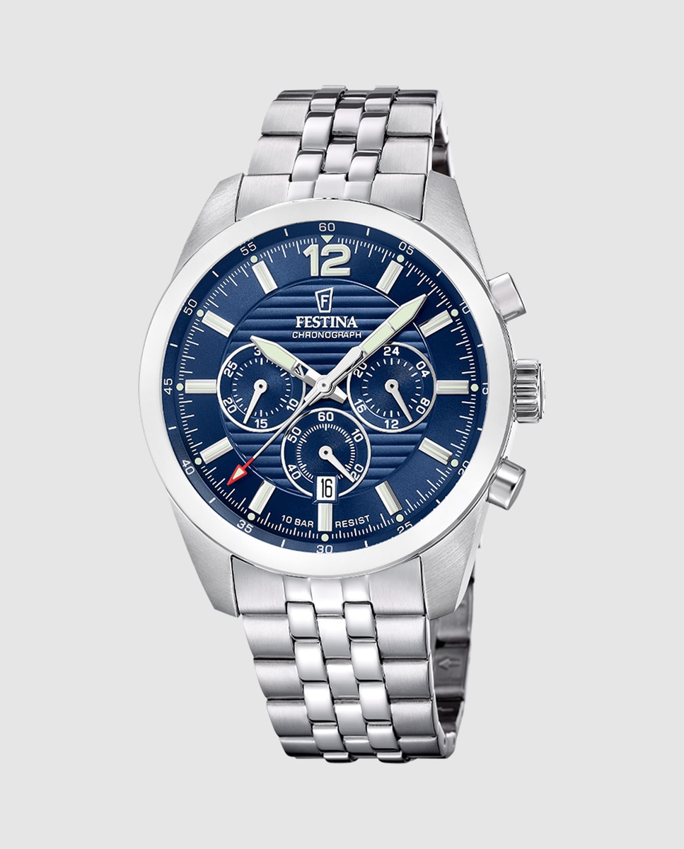 Relógio F20742/1 Timeless Chronograph de Aço Prateado Prata-1