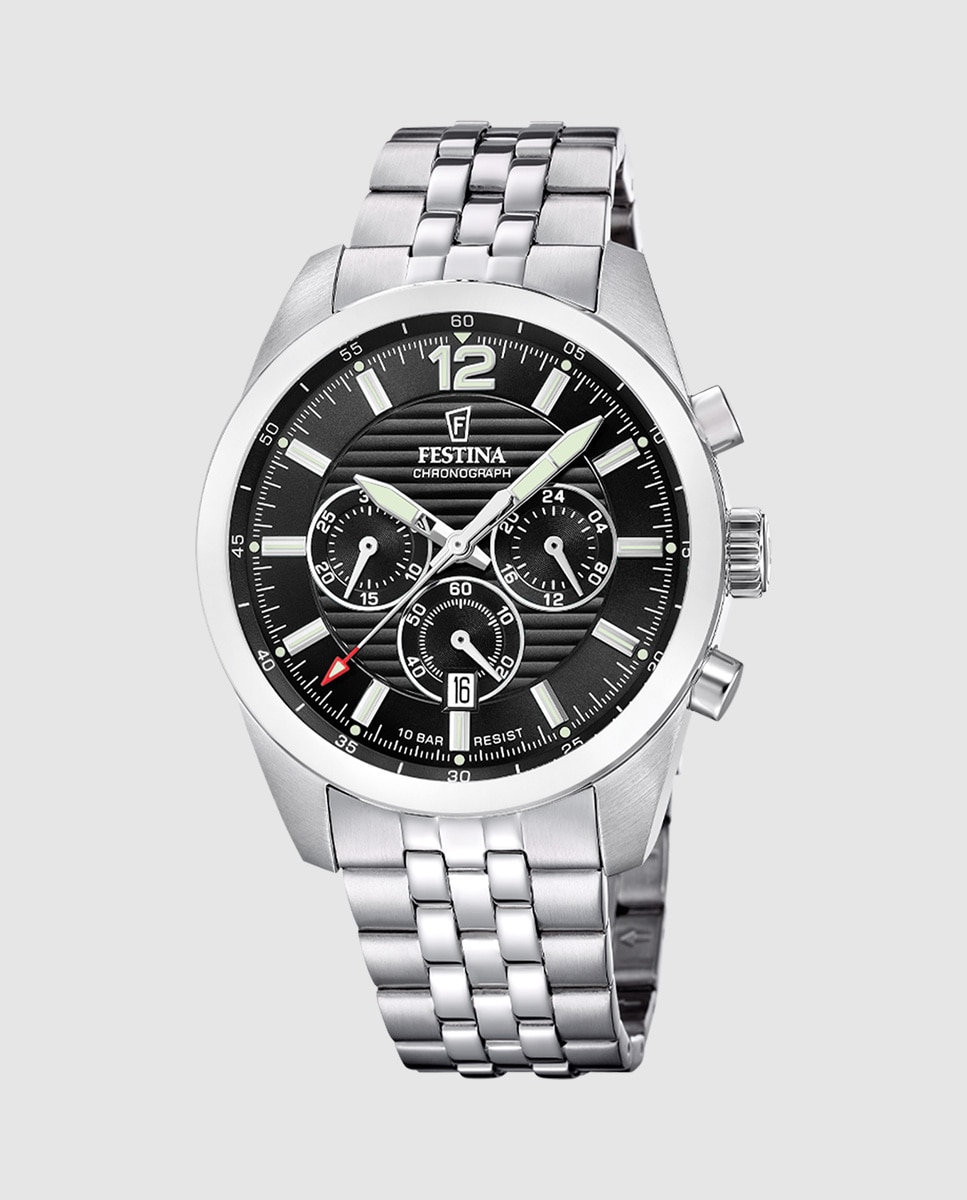 Relógio F20742/3 Timeless Chronograph de Aço Prateado Prata-1