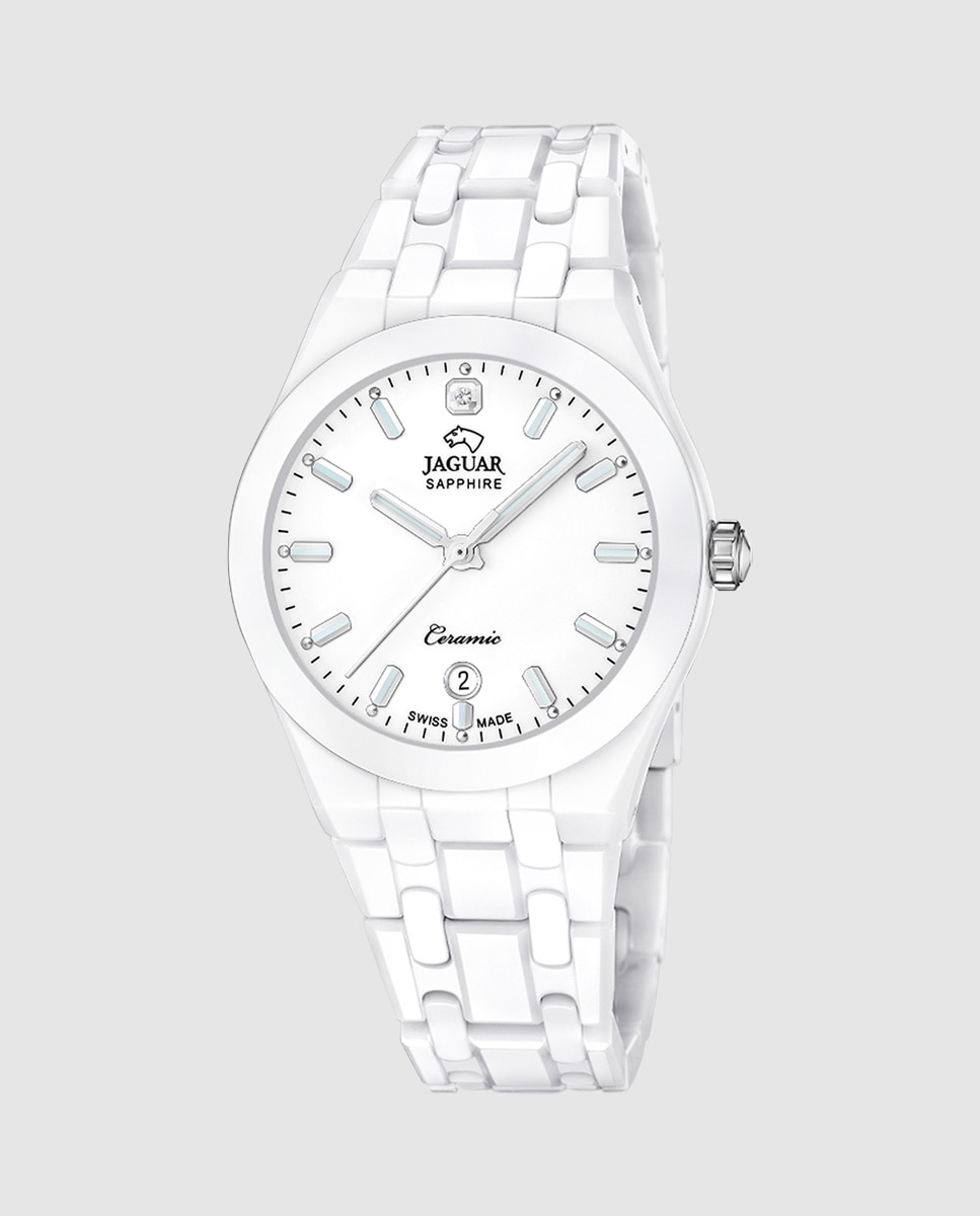 Imagem 0 de Relógio Analógico J1050 1 Ceramic de Cerâmica em Branco
