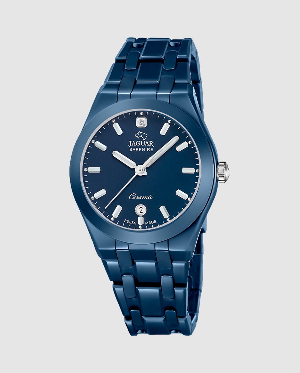 Imagem 0 de Relógio Analógico J1051 1 Ceramic de Cerâmica em Azul