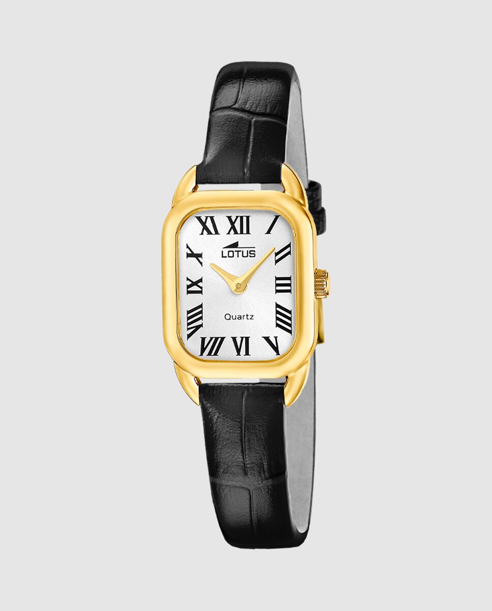 Relógio de Mulher 19042/2 2gether de Pele em Preto com Pulseira de Aço de Presente Preto-2