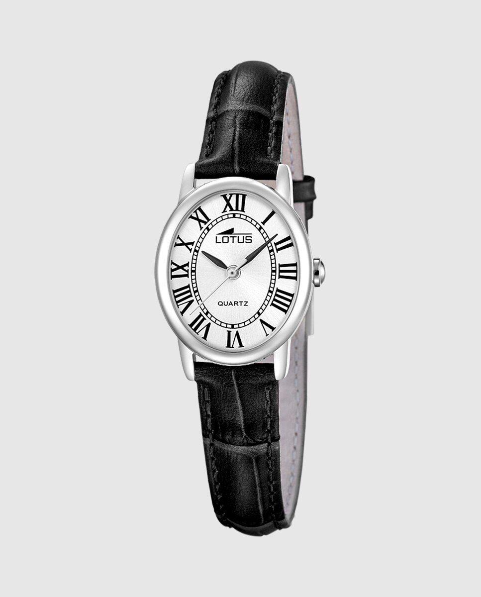 Relógio de Mulher 19017/2 2gether de Pele em Preto com Pulseira de Aço de Oferta Preto-2