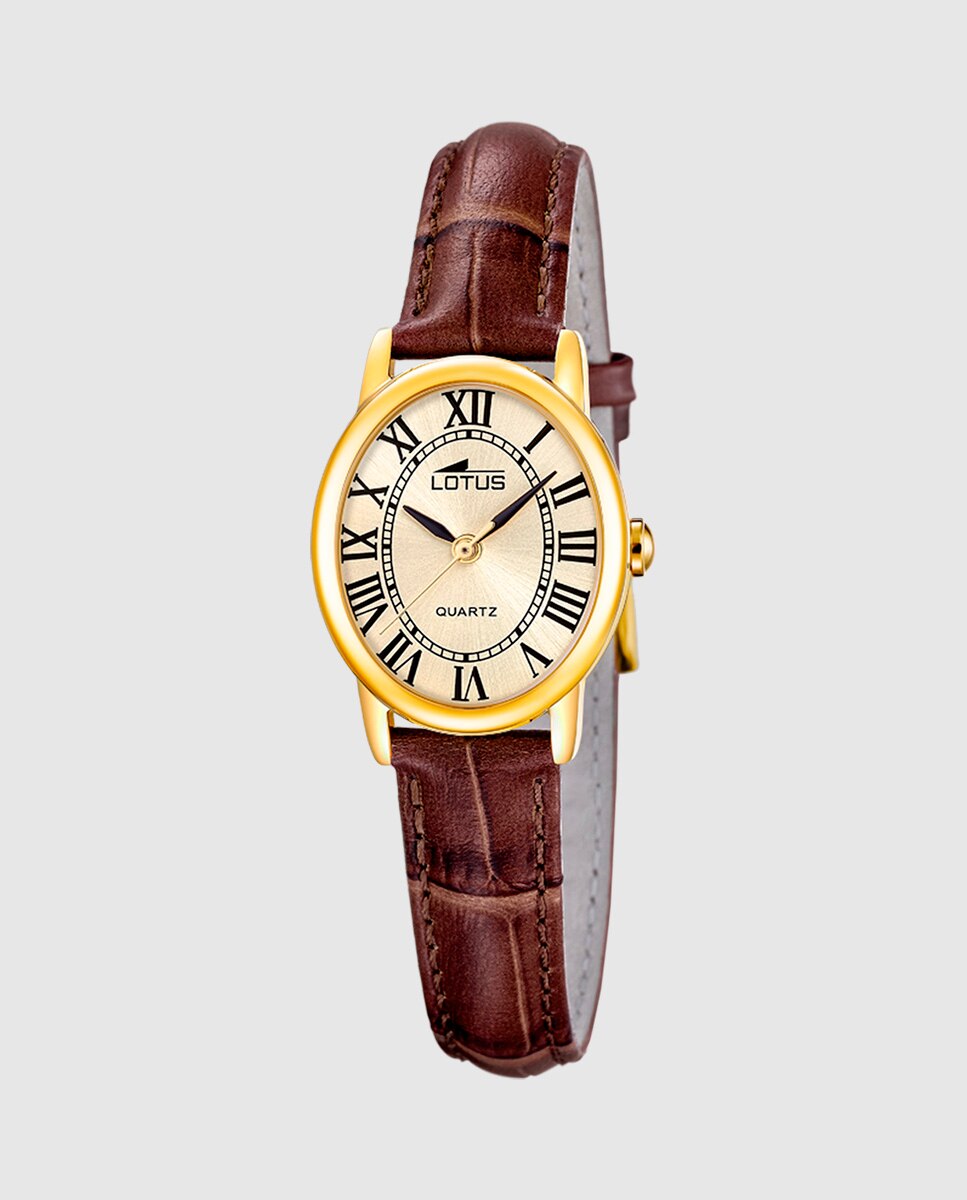 Relógio 19019/2 2gether de Pele Castanha com Pulseira de Aço de Oferta Castanho-2