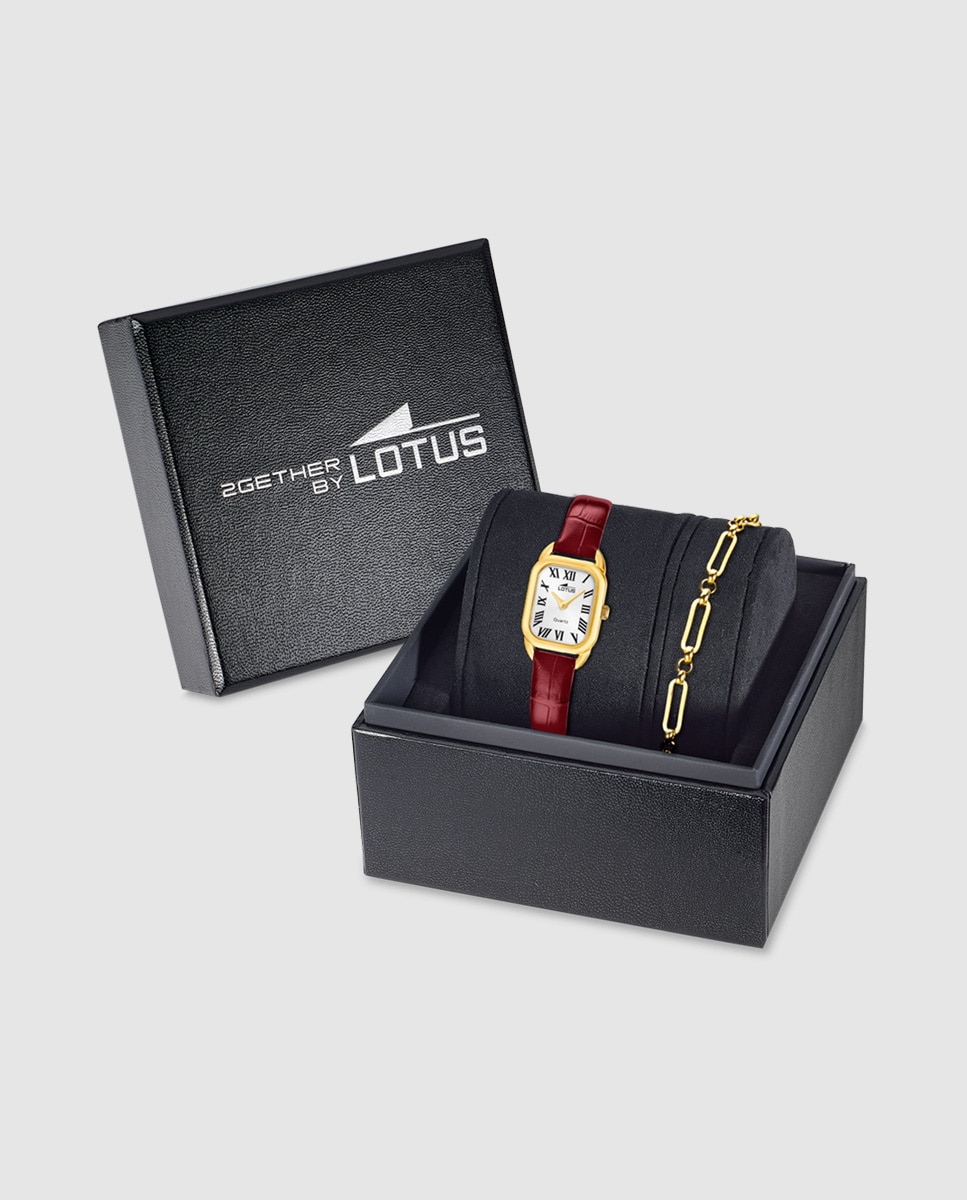 Relógio 19042/1 2gether de Pele em Roxo com Pulseira de Aço de Presente Roxo-1