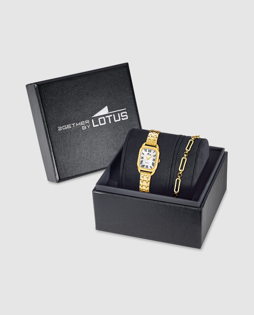 Relógio de Senhora 19041/6 2gether em Aço Dourado com Pulseira de Aço de Oferta Ouro-1