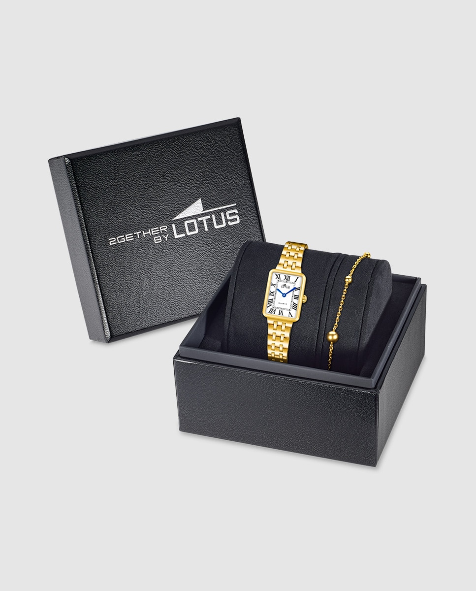 Relógio de Mulher 19033/1 2gether em Aço Dourado com Pulseira de Aço de Presente Ouro-1