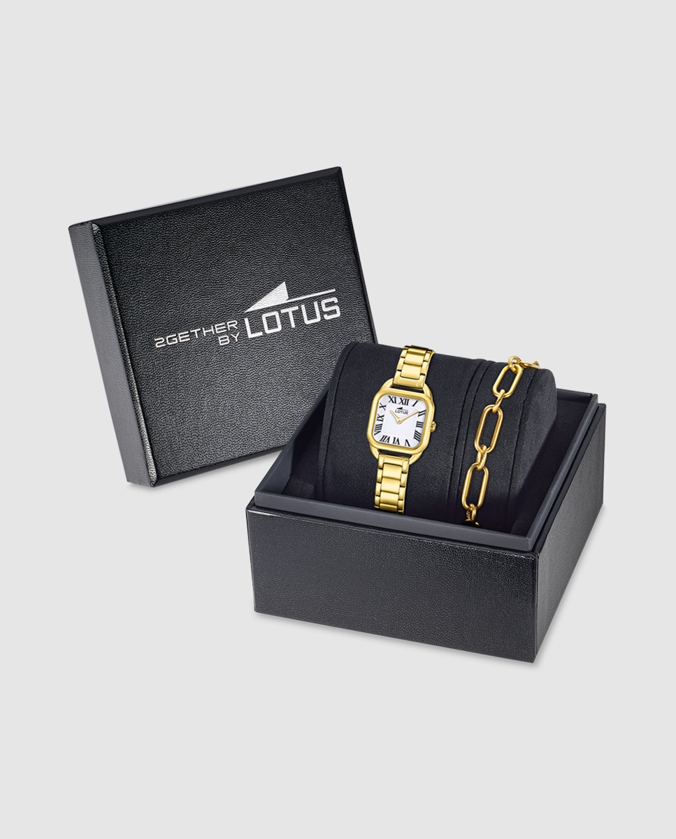 Relógio de Senhora 19021/4 2gether em Aço Dourado com Pulseira de Aço de Oferta Ouro-1