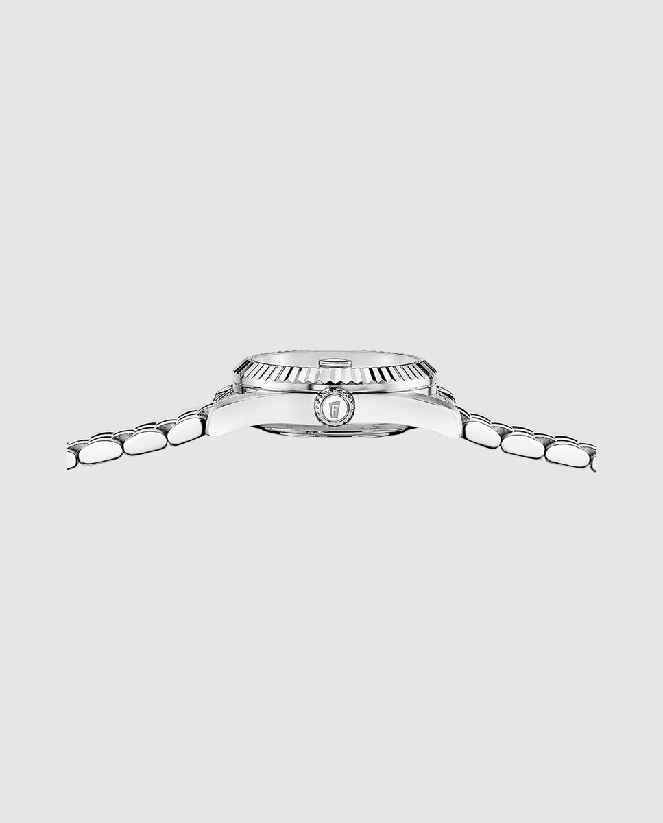 Relógio F20087/6 Swiss Made de Aço Clássico em Prata Prata-3