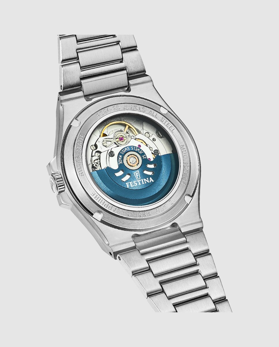 Relógio F22004 3 Swiss Made Automático de Aço Prateado Prata-2