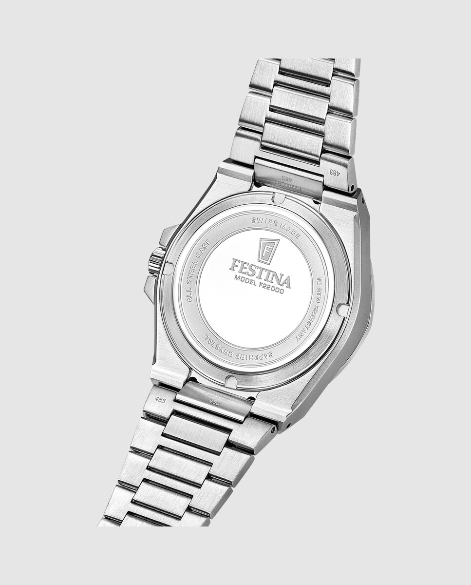 Relógio F22004 3 Swiss Made Automático de Aço Prateado Prata-4