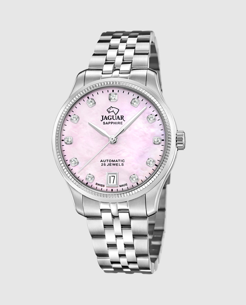Relógio J1000/4 Swiss Made Automático de Aço Prateado com Bracelete Adicional de Oferta Prata-1
