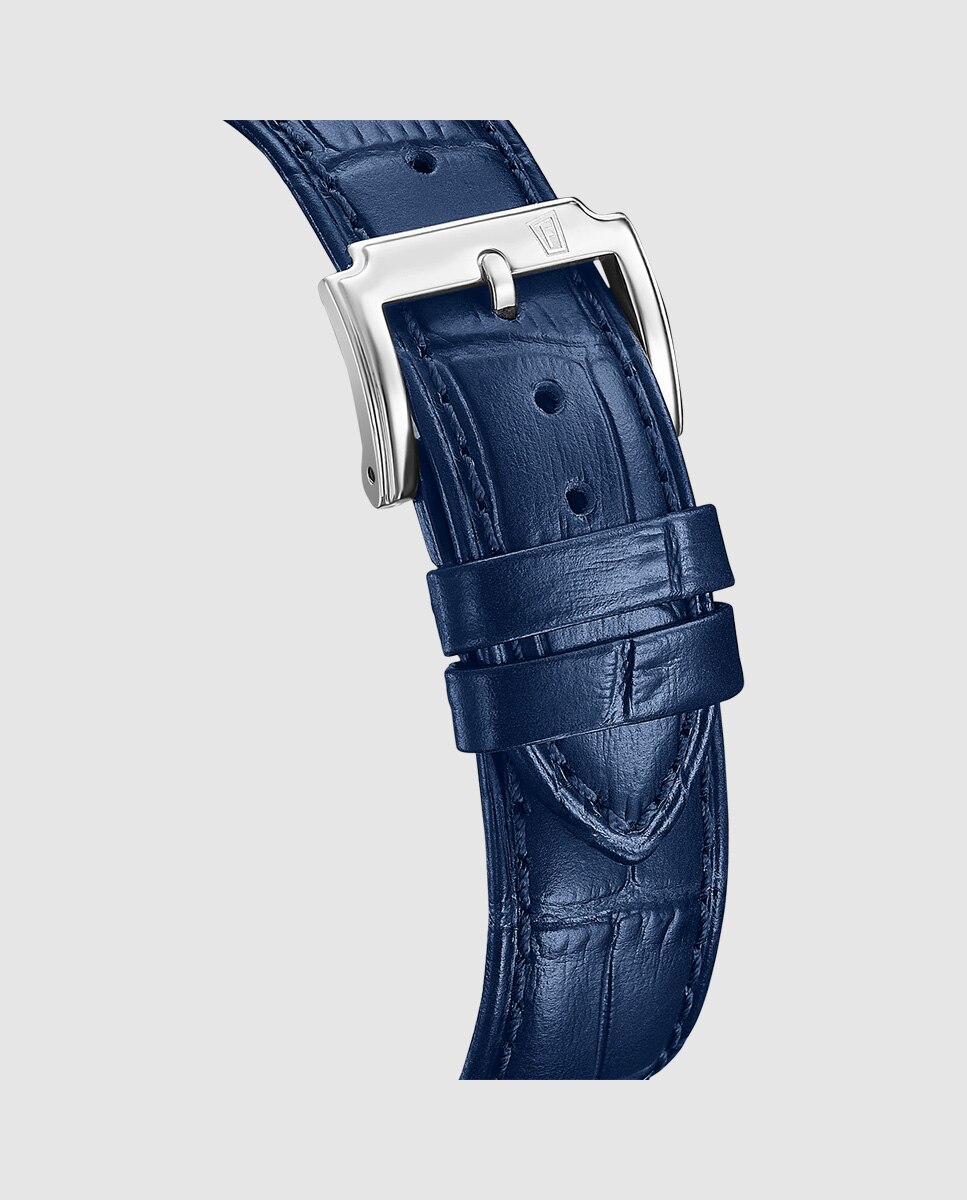 Relógio Automático F20095 2 Swiss Made Automatico de Pele em Azul Azul-4